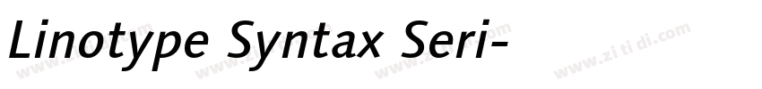 Linotype Syntax Seri字体转换